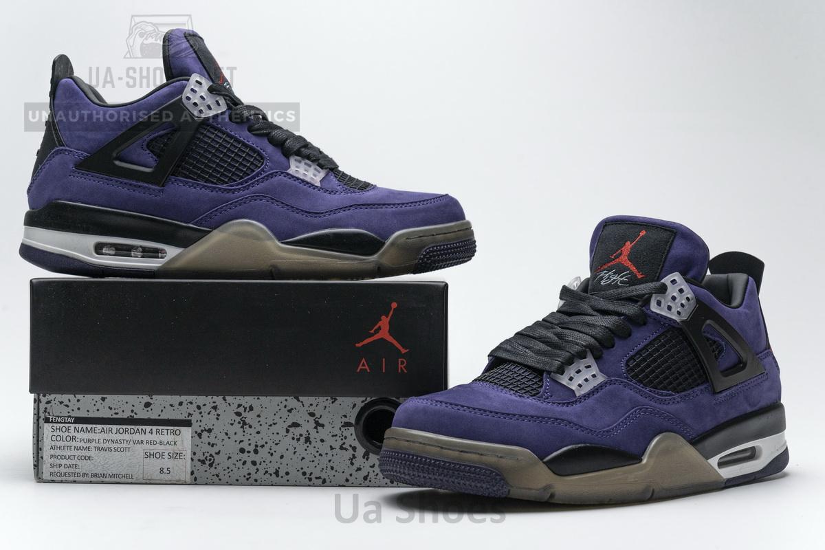 AJ4-766302 Travis Scott x Air Jordan 4 Retro Purple - Image 3