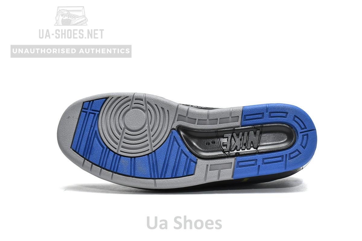 DJ4375-004 Off White x Air Jordan 2 Retro Low SP Black and Varsity Royal - Image 8