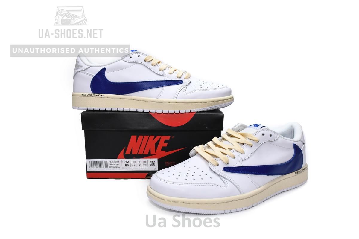 DM6839-186 Travis Scott x Air Jordan 1 Low WhiteBlue - Image 3