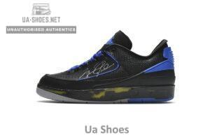 DJ4375-004 Off White x Air Jordan 2 Retro Low SP Black and Varsity Royal