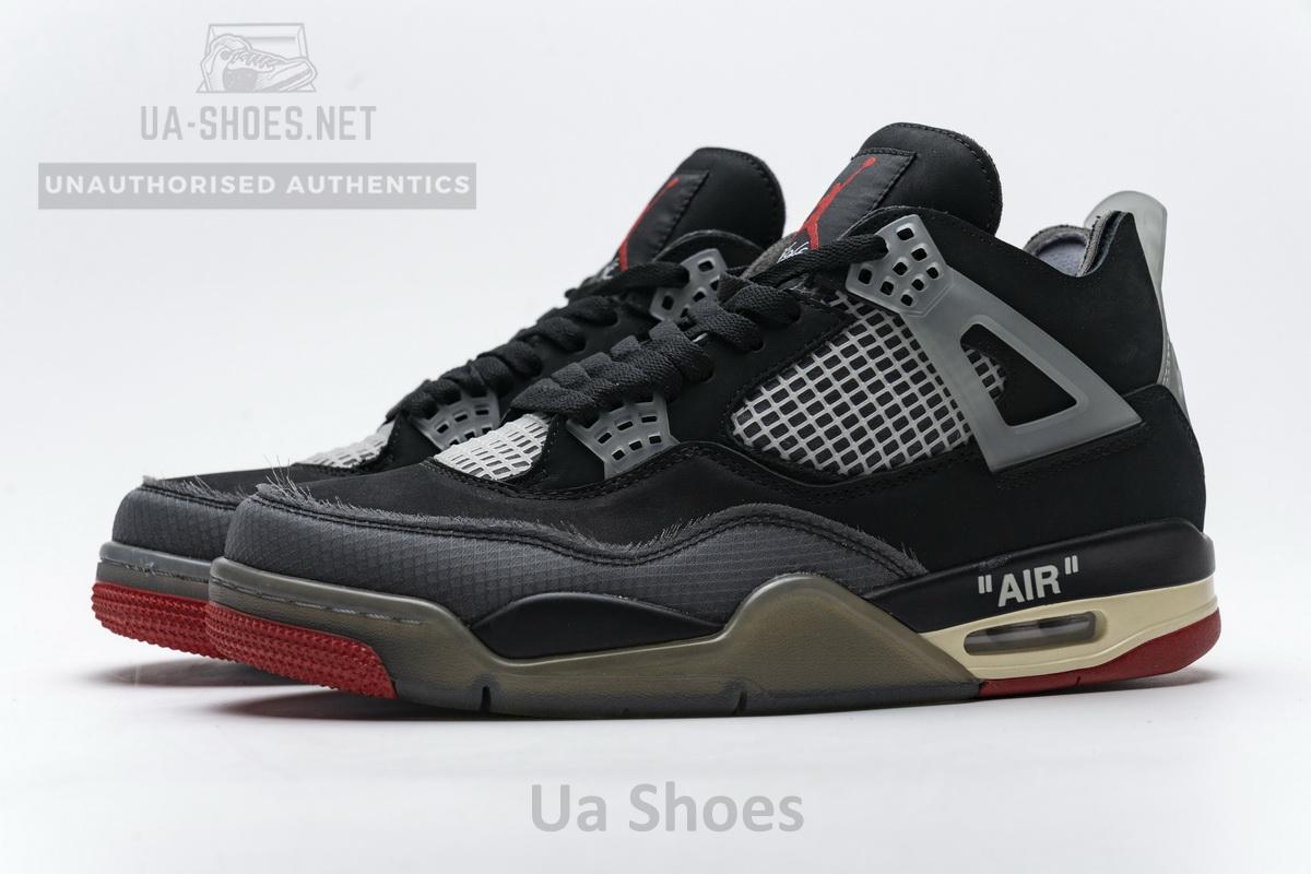 CV9388-001 OFF White x Air Jordan 4 Bred - Image 6