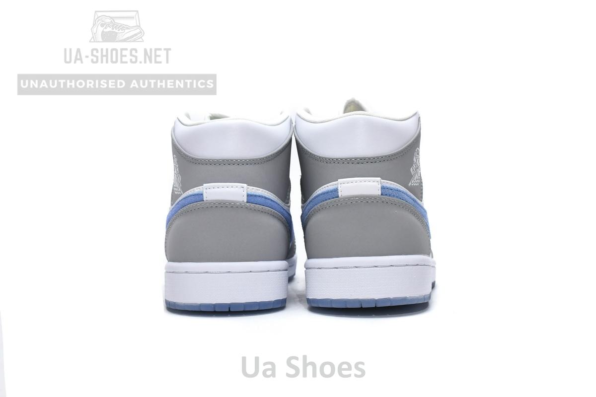 BQ6472-105 Air Jordan 1 Mid Wolf Grey Aluminum - Image 6