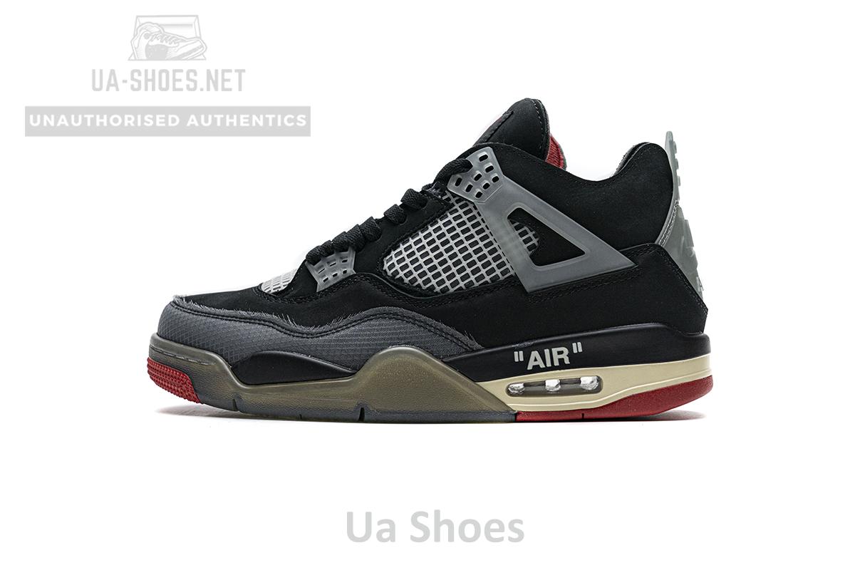 CV9388-001 OFF White x Air Jordan 4 Bred