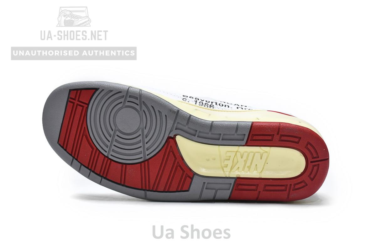 DJ4375-106 Off White x Air Jordan 2 Retro Low SP White and Varsity Red - Image 9