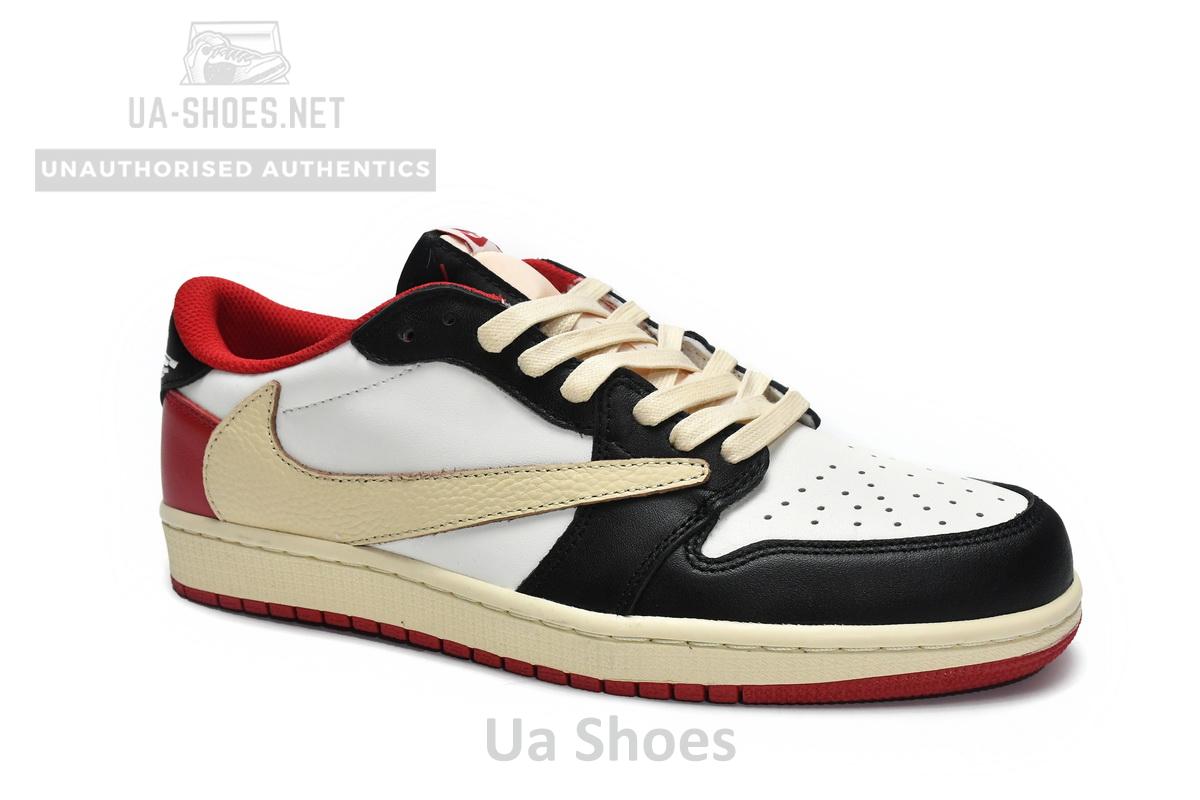 DM7866-166 Travis Scott x Air Jordan 1 Low Black Red - Image 5