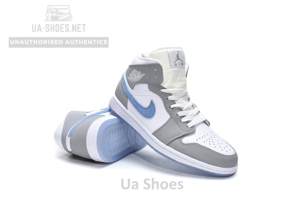 BQ6472-105 Air Jordan 1 Mid Wolf Grey Aluminum - Image 4