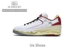 DJ4375-106 Off White x Air Jordan 2 Retro Low SP White and Varsity Red