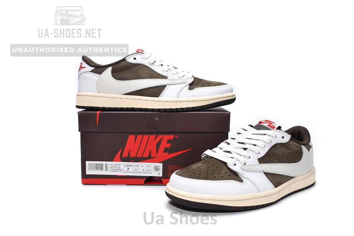 Travis Scott x Air Jordan DM2508-586 1 Low OG - Reverse Mocha - Image 3