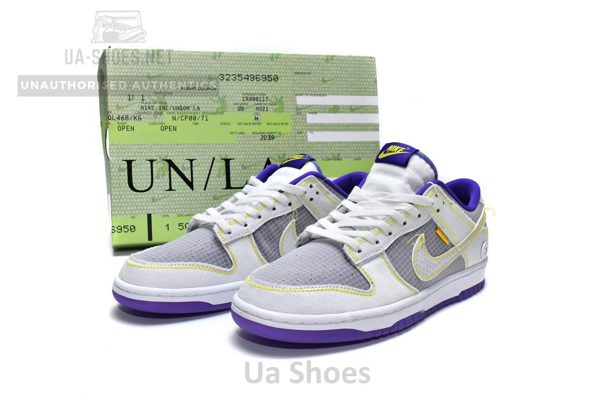 DJ9649-500 Union x Nike Dunk Low Purple Gold - Image 2