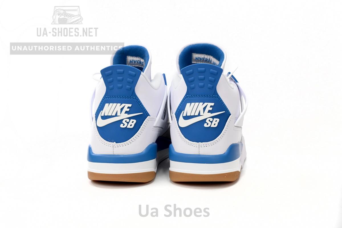 Nike SB x Air Jordan 4 White Blue - Image 7