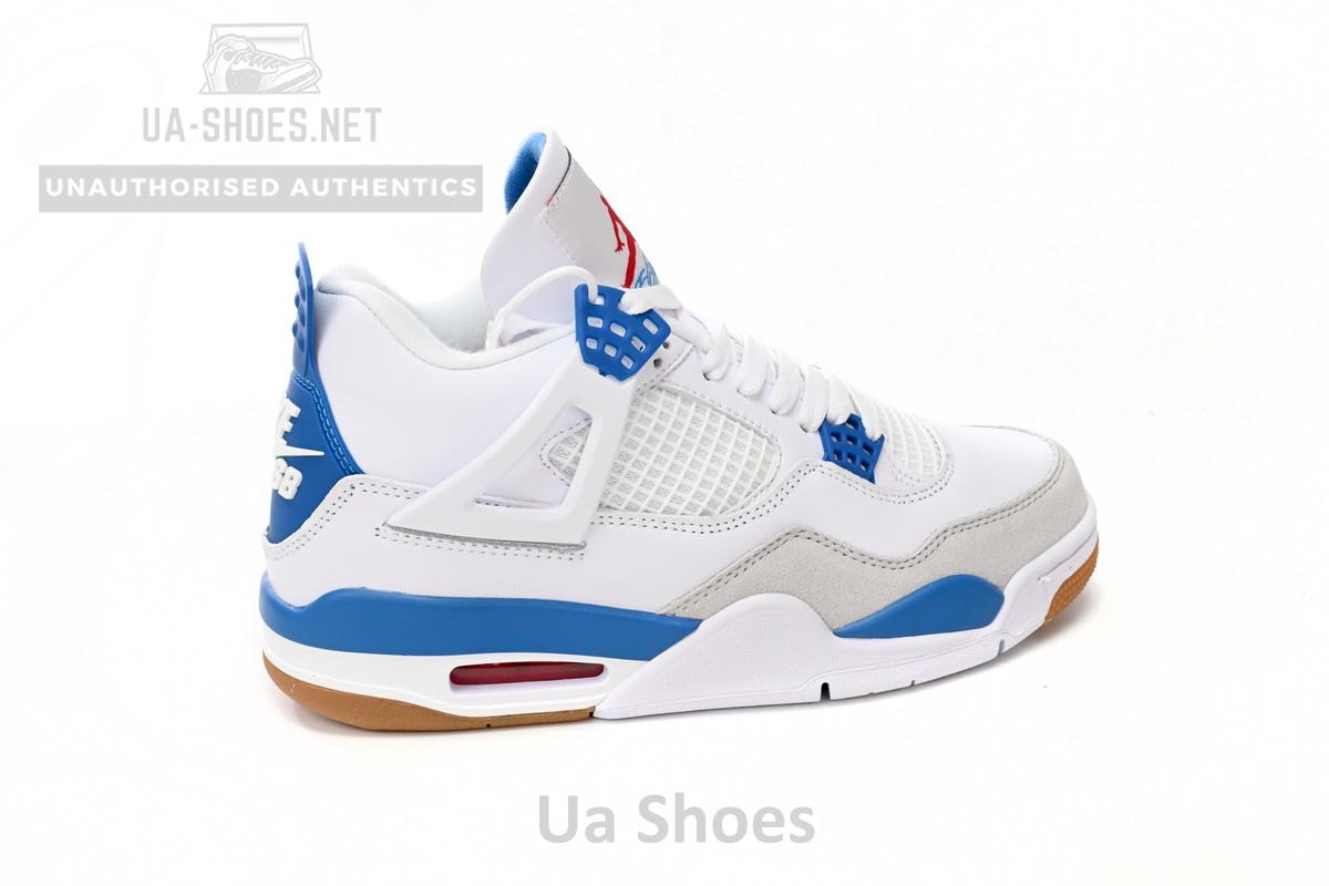 Nike SB x Air Jordan 4 White Blue - Image 6