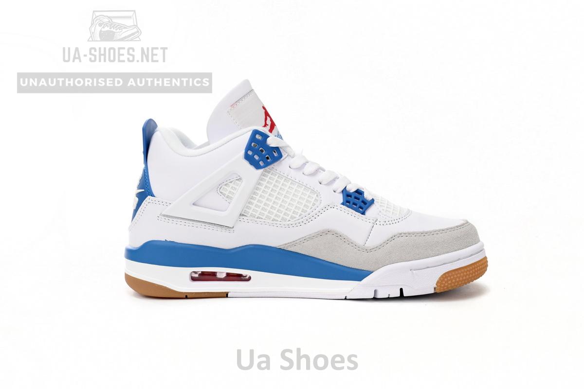 Nike SB x Air Jordan 4 White Blue - Image 2