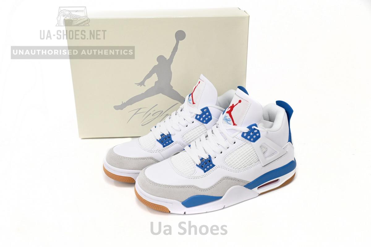 Nike SB x Air Jordan 4 White Blue - Image 3