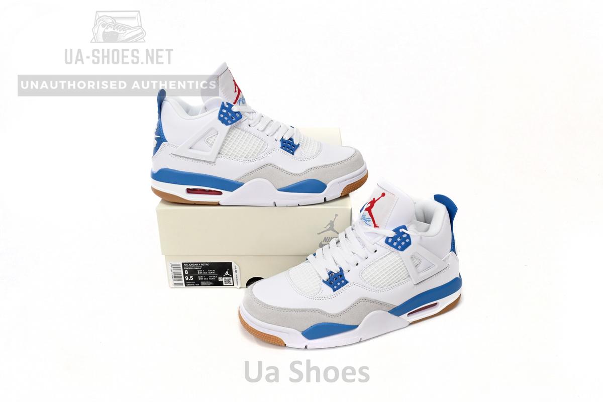 Nike SB x Air Jordan 4 White Blue - Image 5